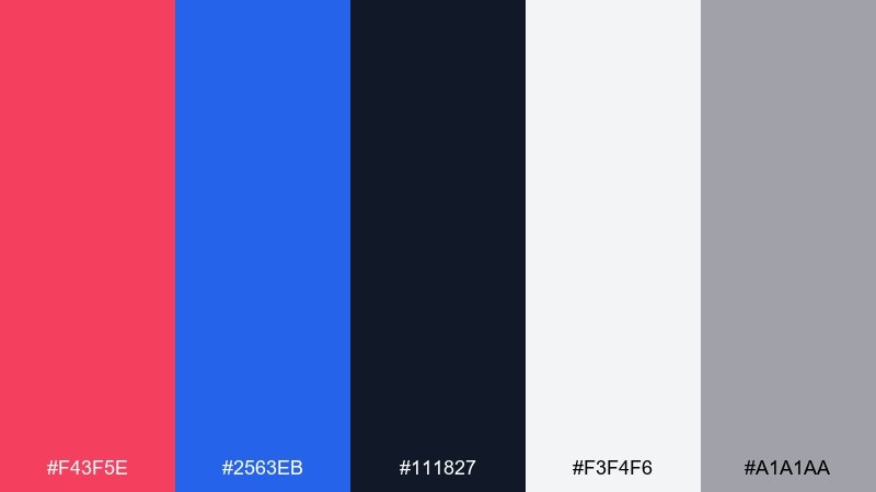 code and cherry red blue color palette with hex codes