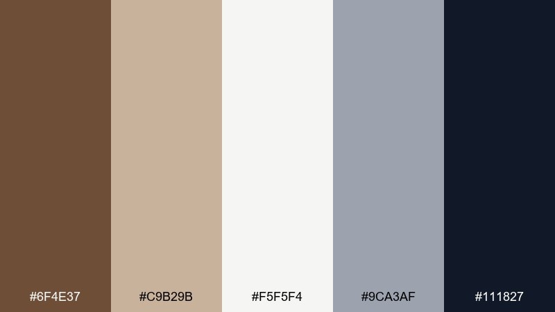 coffee & chrome retro diner color palette with hex codes