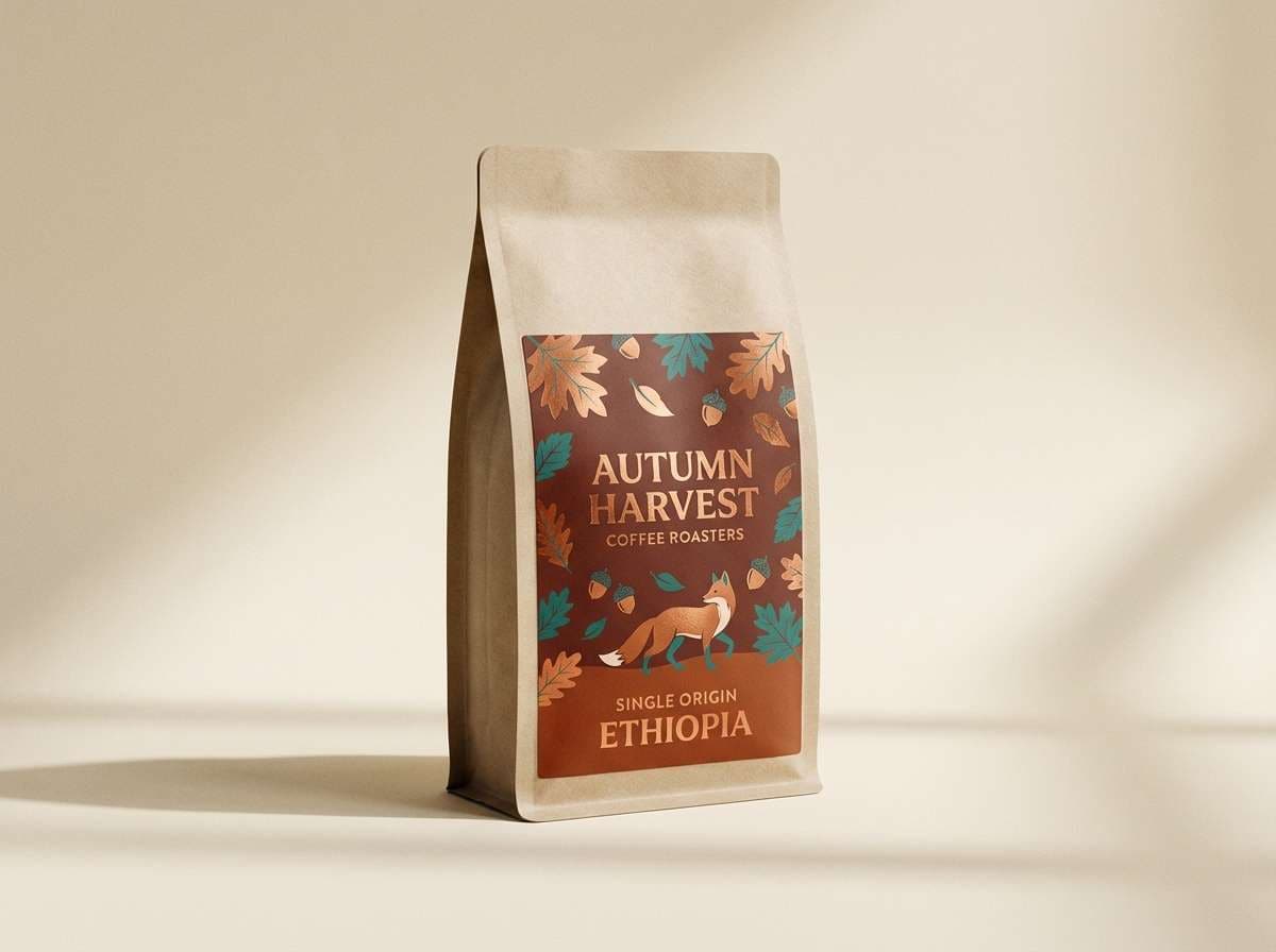 coffee bag packaging mockup