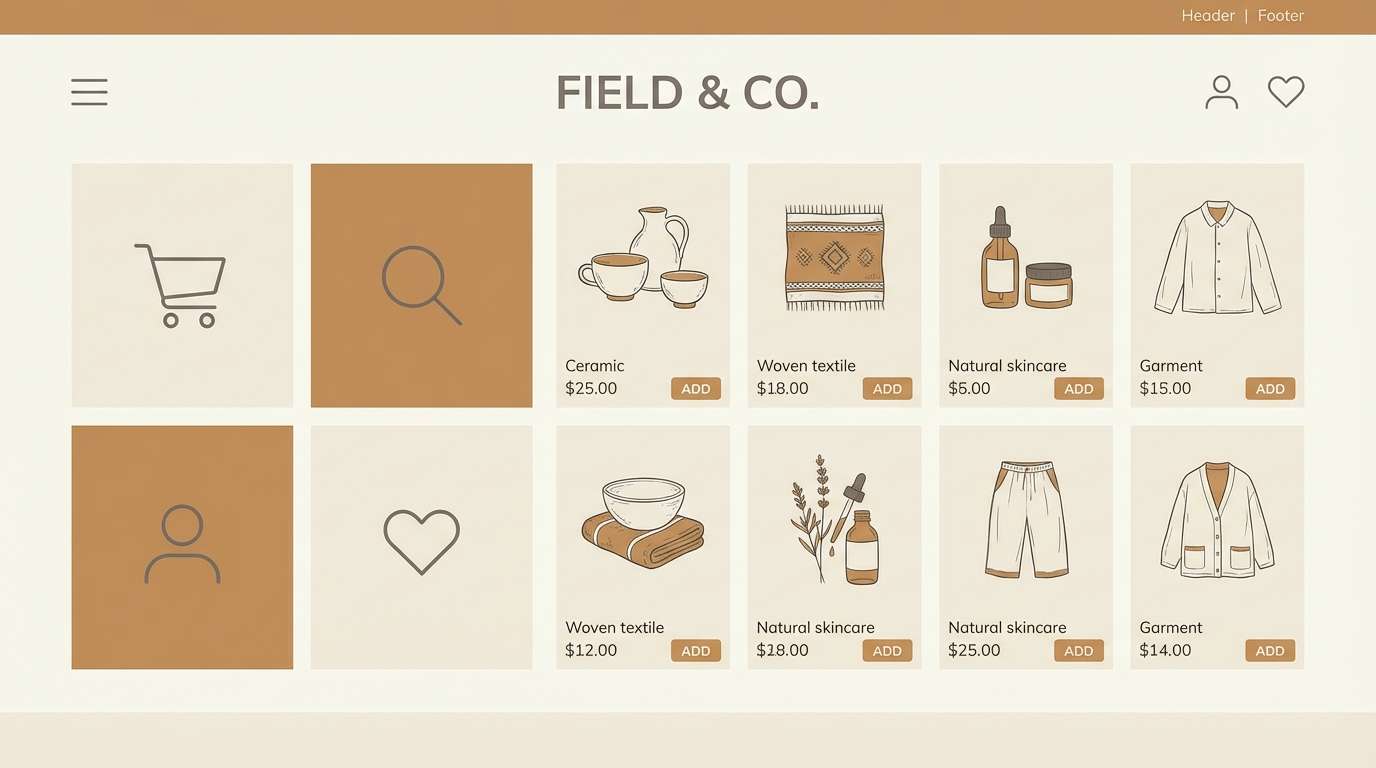 toffee linen ecommerce ui