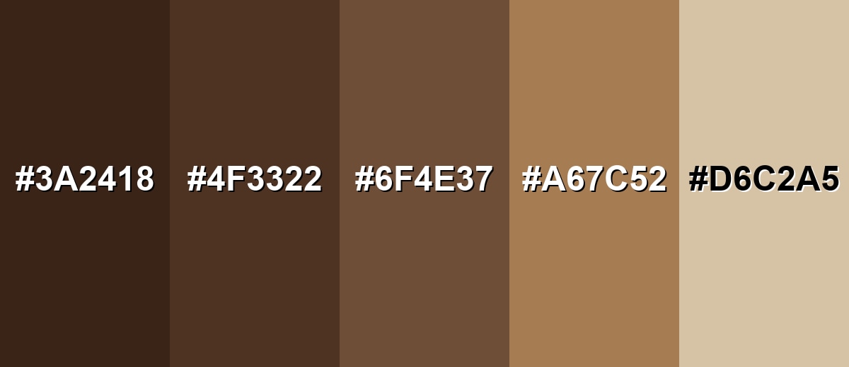 shades and variations of coffee-color
