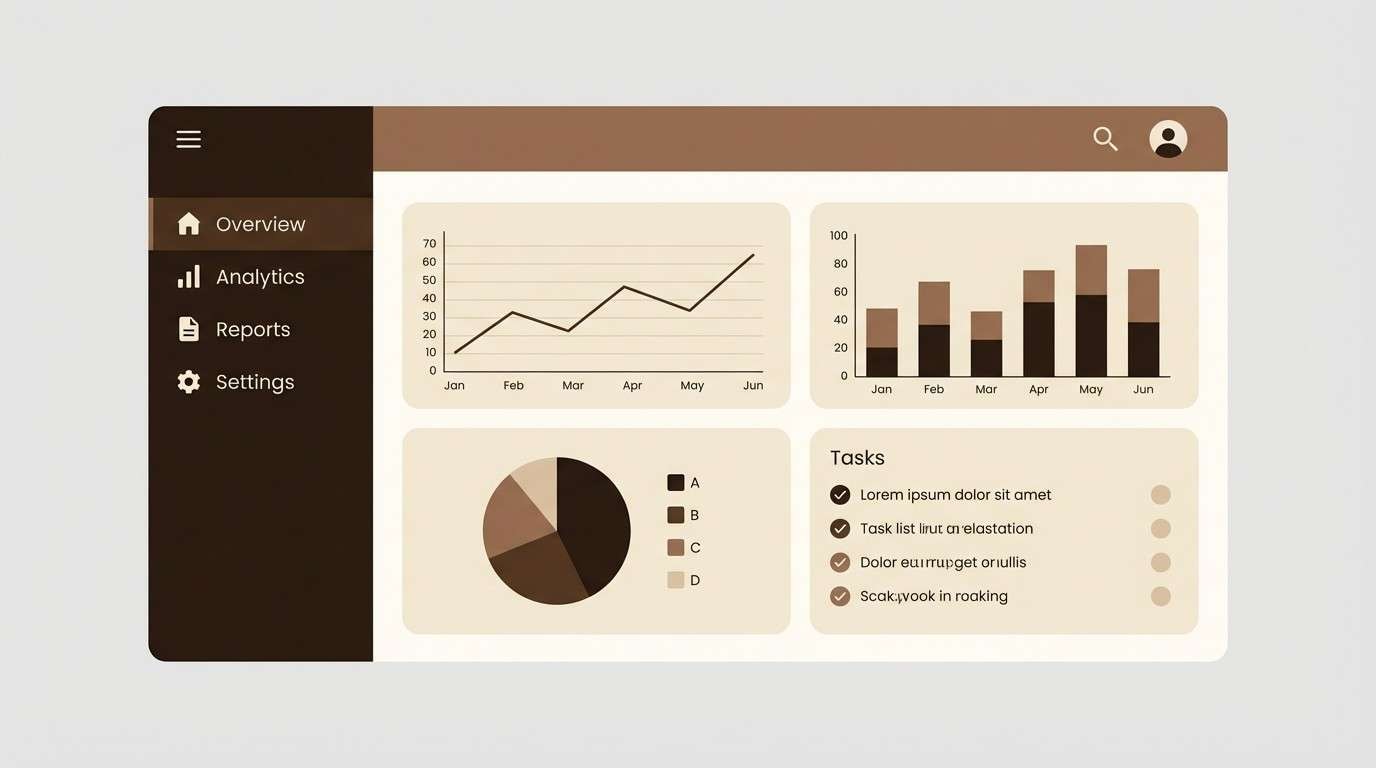 espresso toned ui dashboard