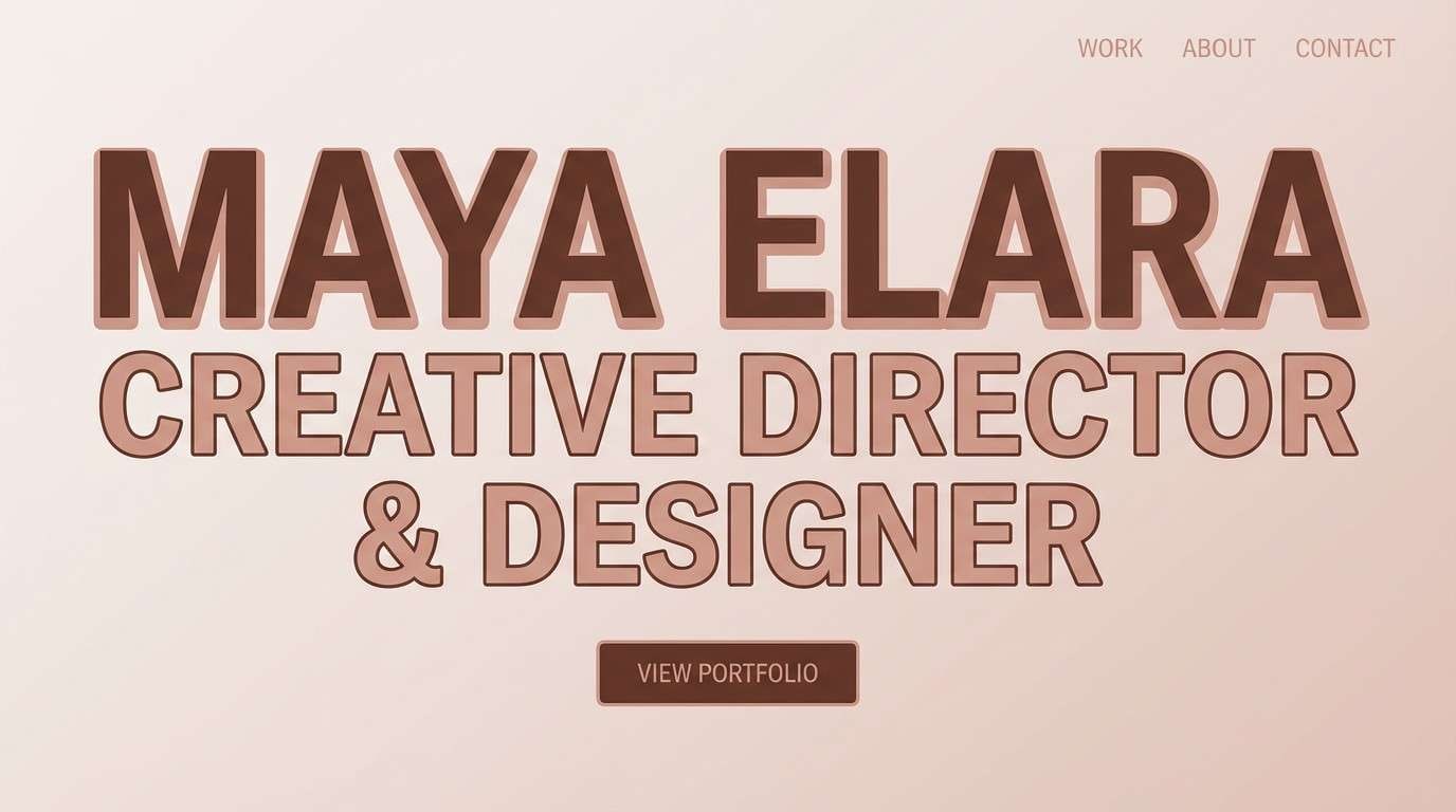 cocoa portfolio hero section