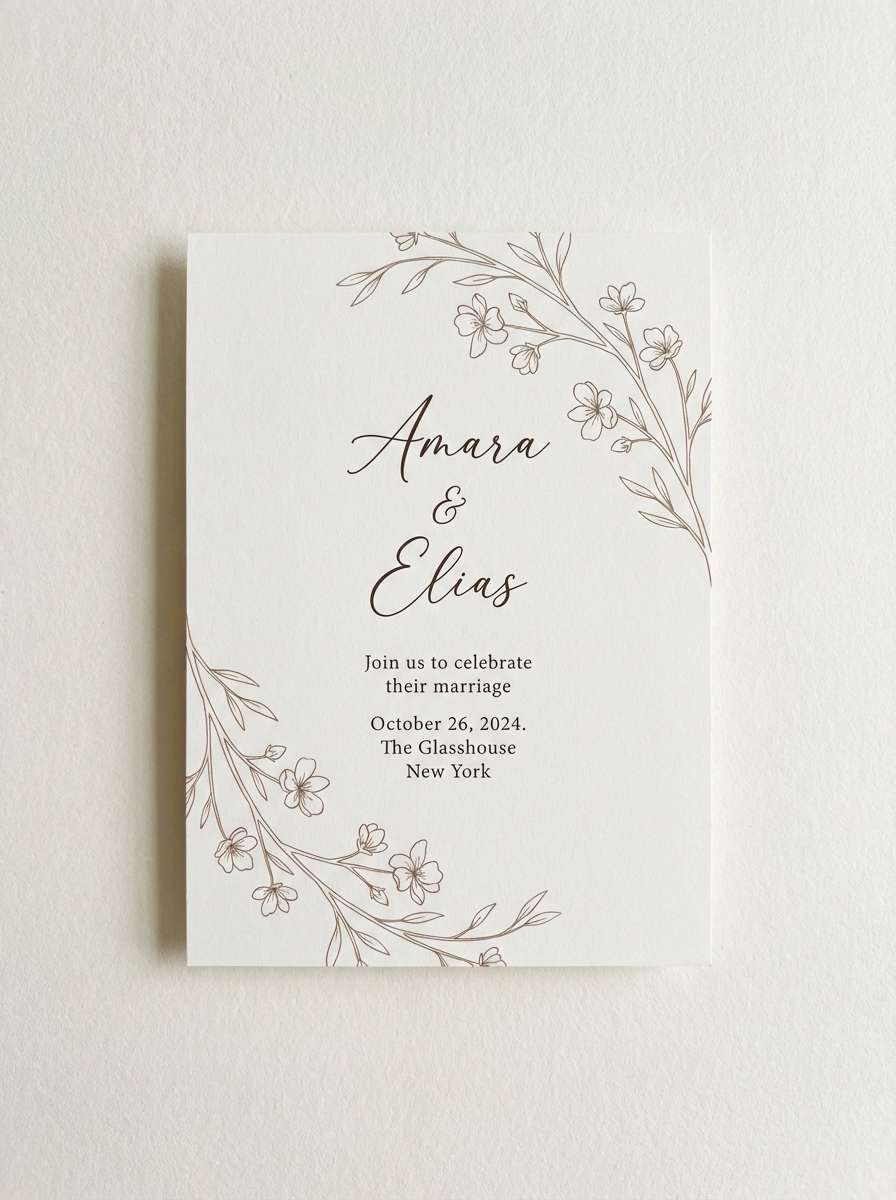 latte wedding invitation