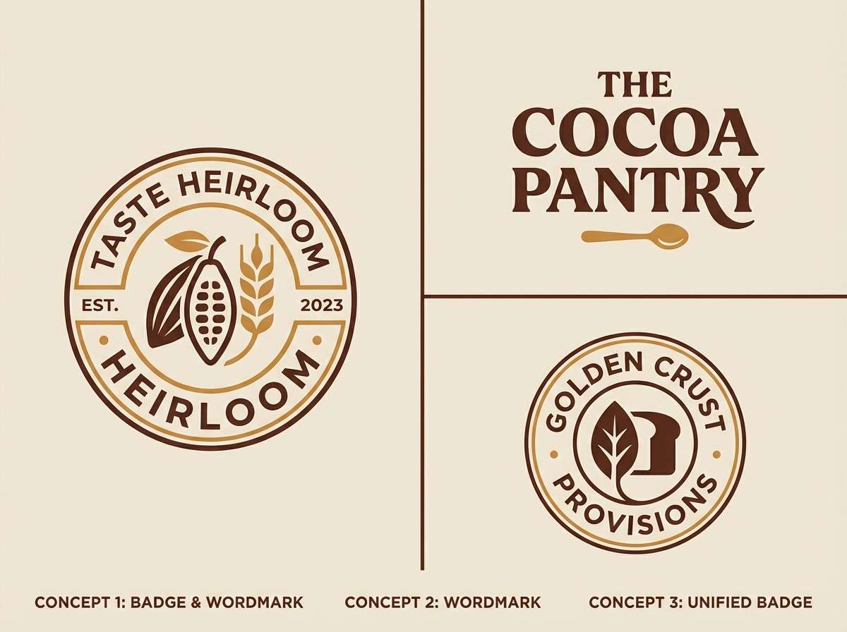 toffee food logo concepts