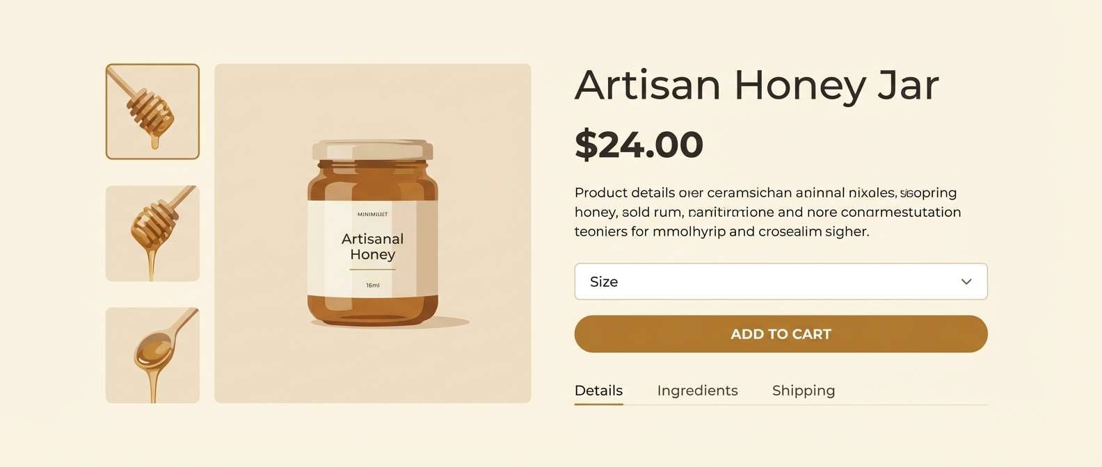 warm ecommerce ui page