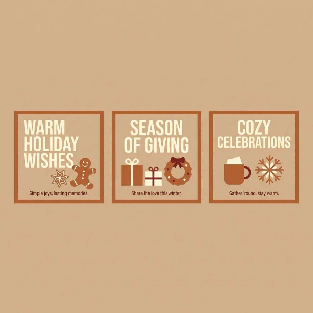 holiday social template set