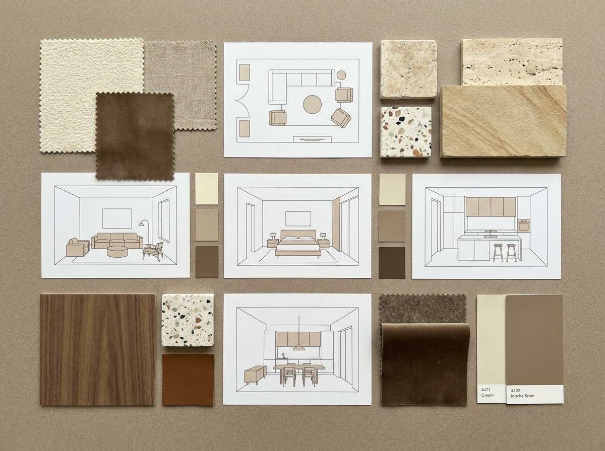 modern neutral interior moodboard