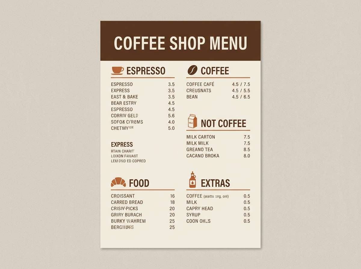 coffee menu design