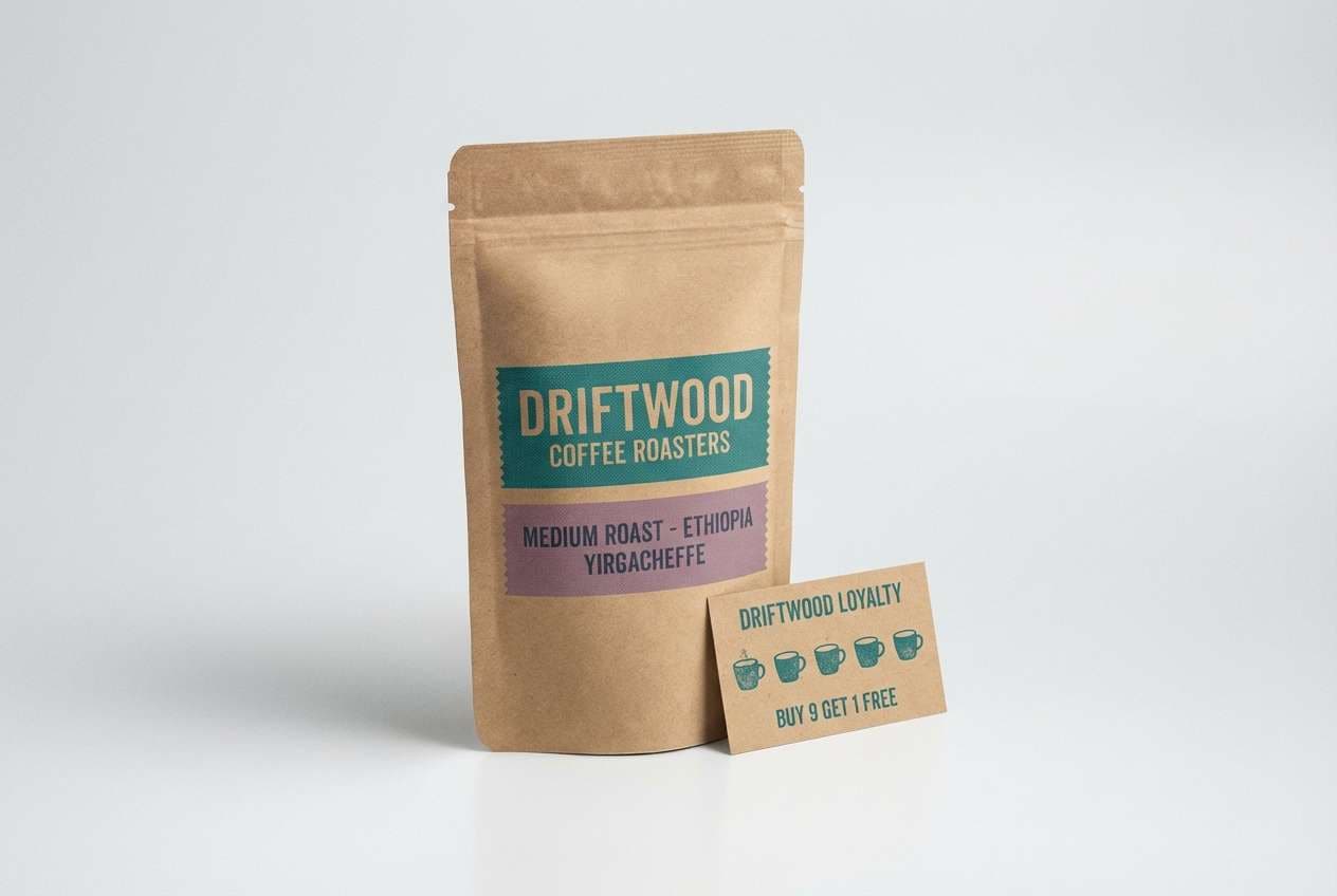 coffee packaging mock