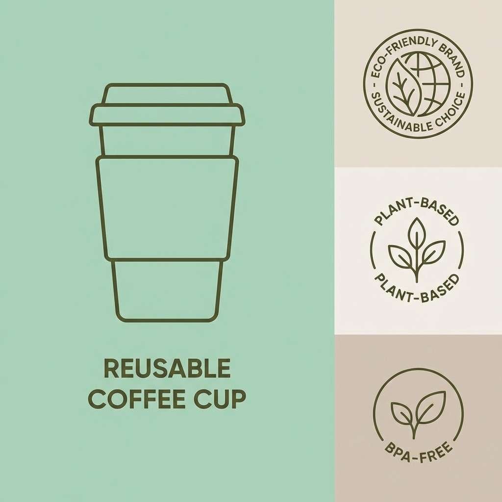 reusable cup graphic design