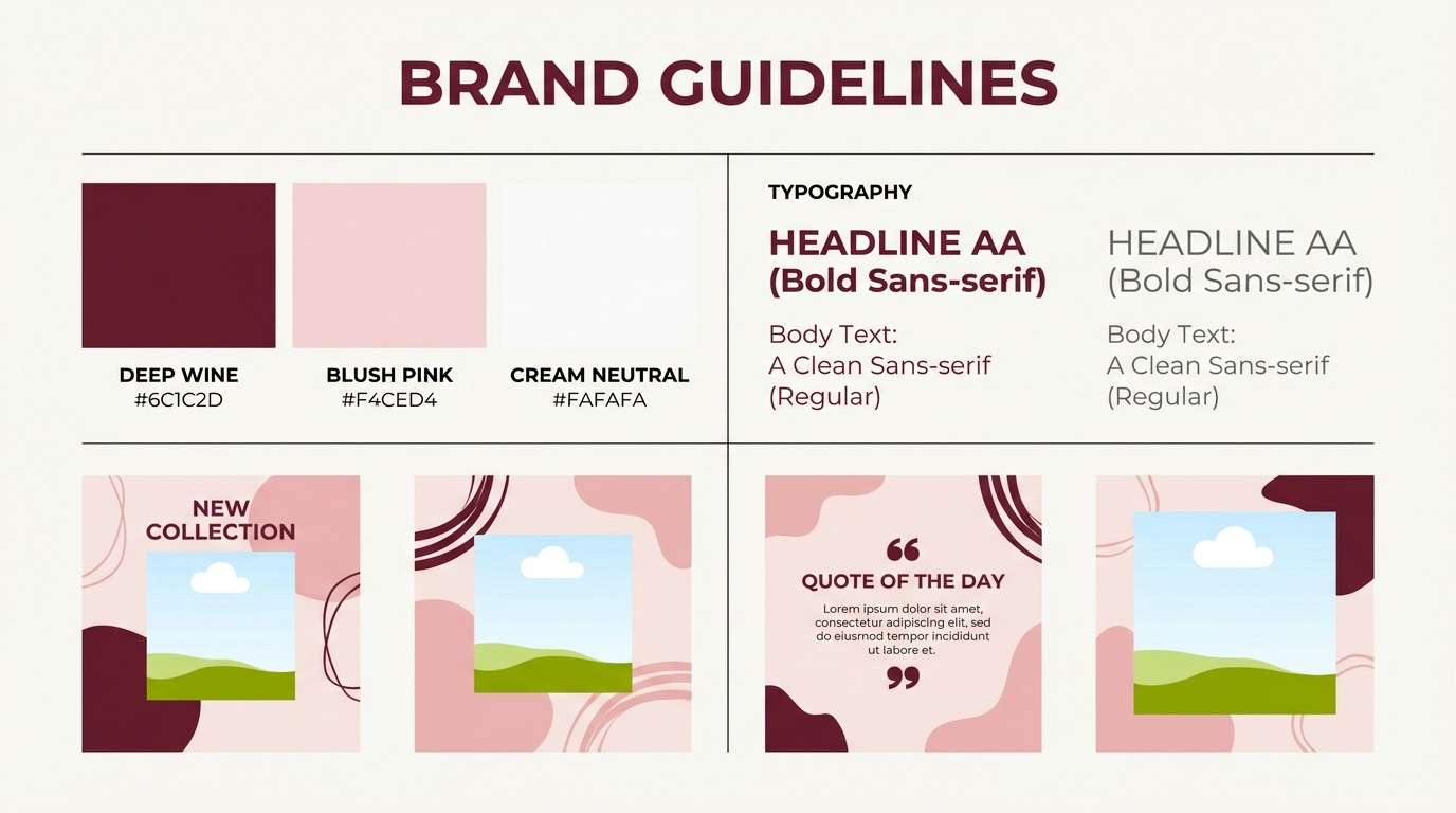 brand guidelines sheet layout