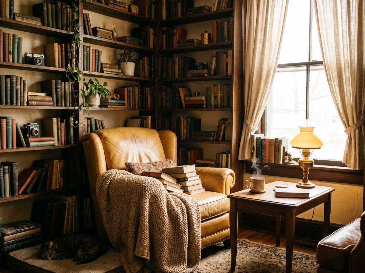 cozy reading corner interior