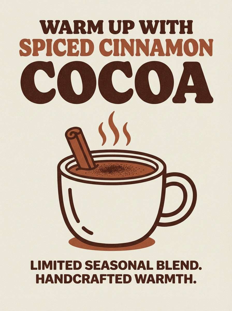 seasonal drink promo poster