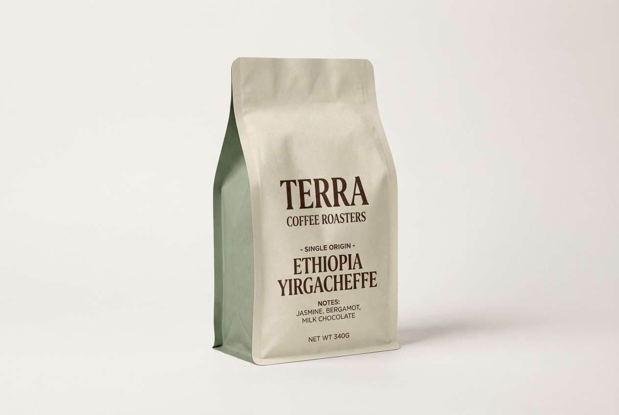 coffee bag studio shot