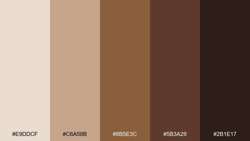 coffee soil earthy color palette with hex codes
