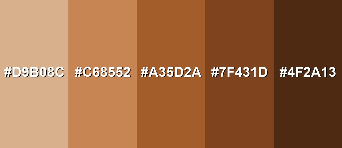 shades and variations of cognac-color