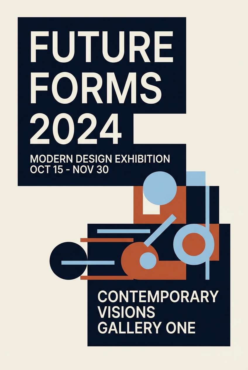 modern exhibition poster design