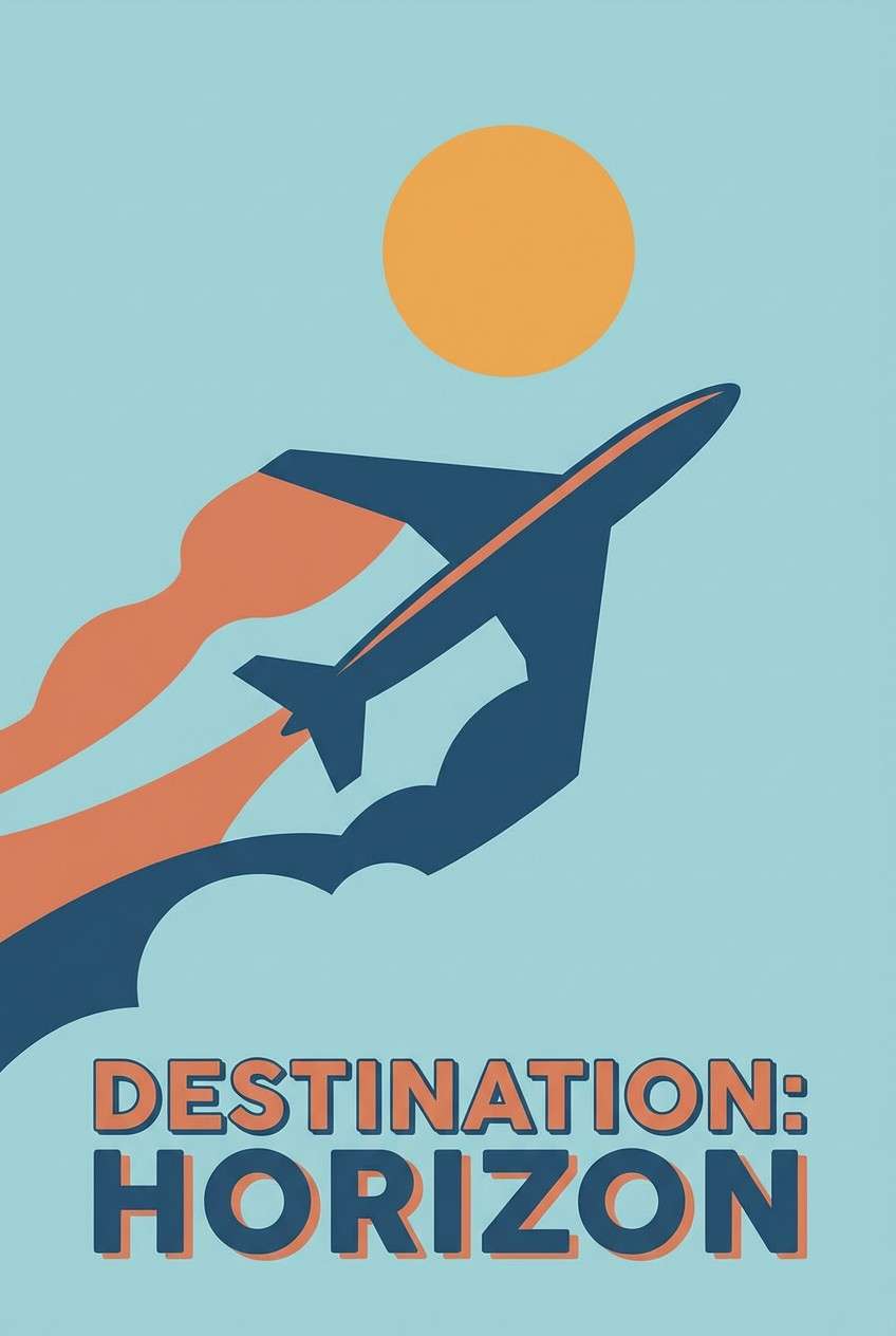 retro aviation travel poster