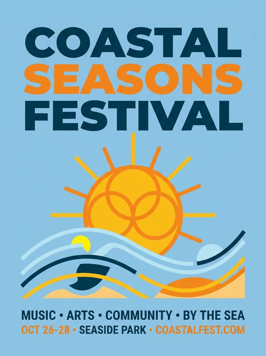 coastal festival flyer design