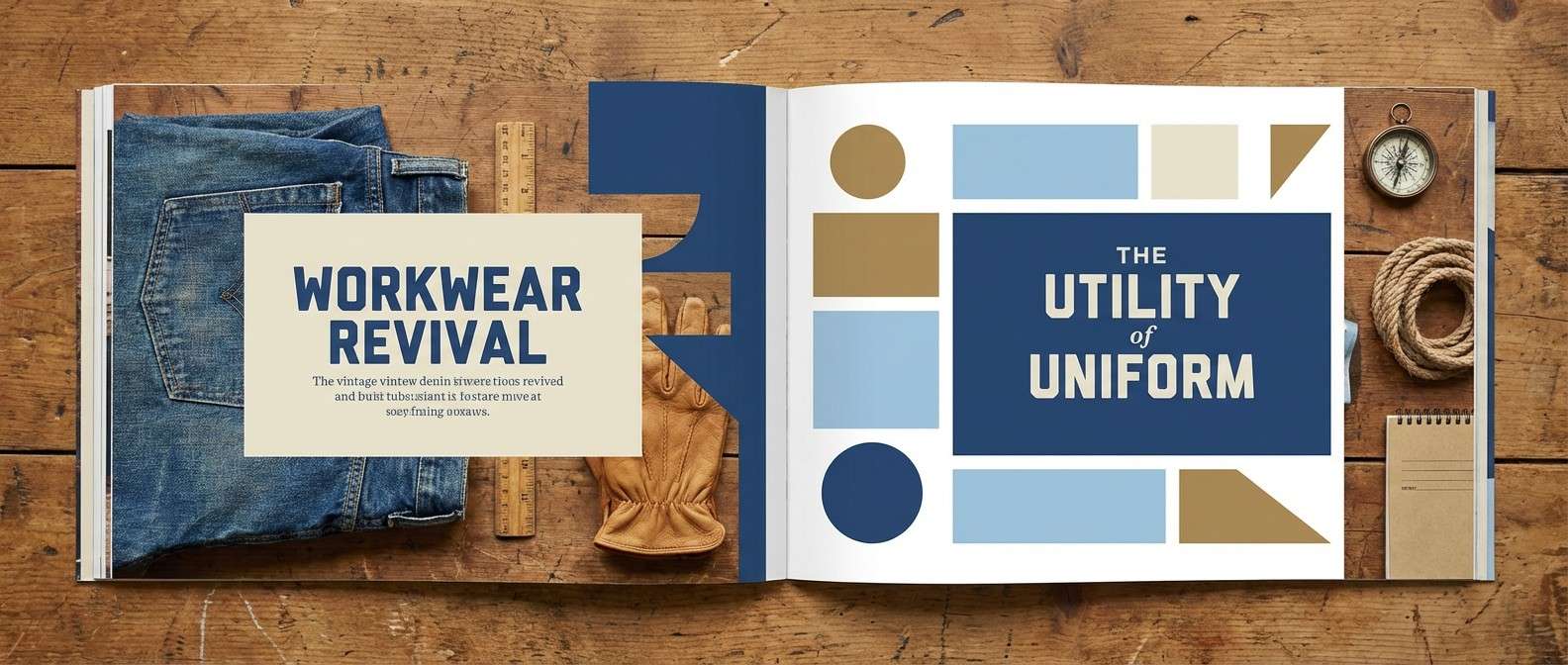 denim inspired editorial layout