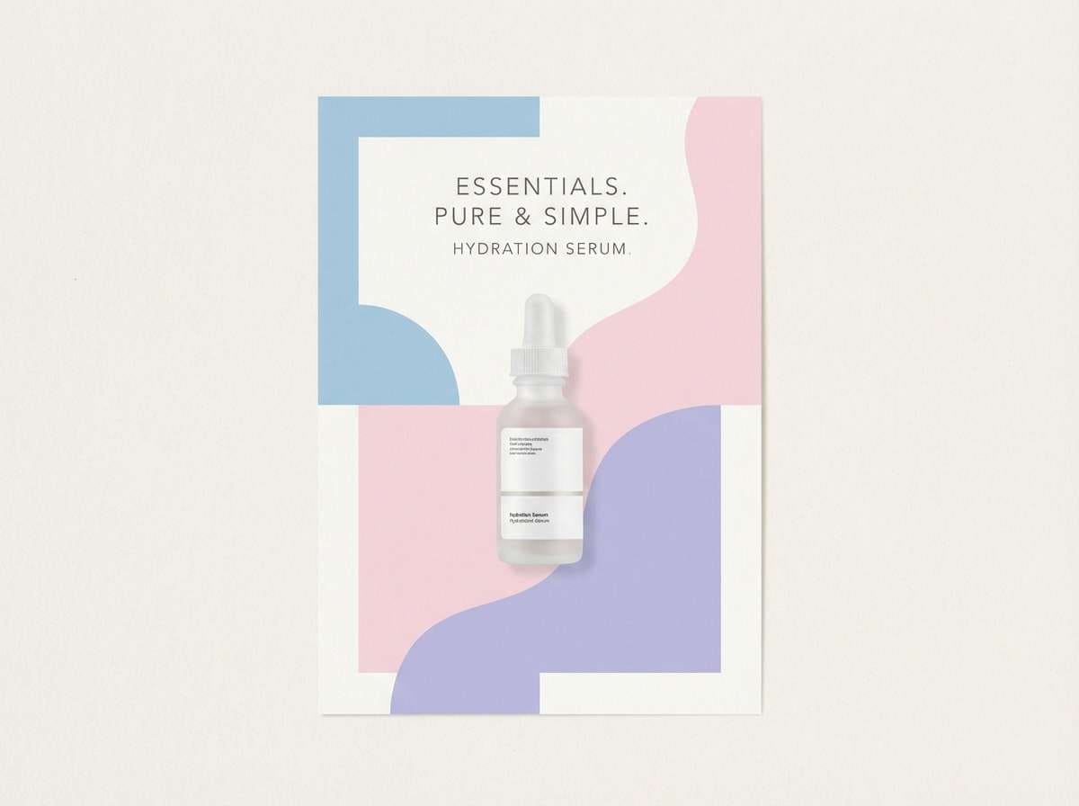 pastel beauty ad layout