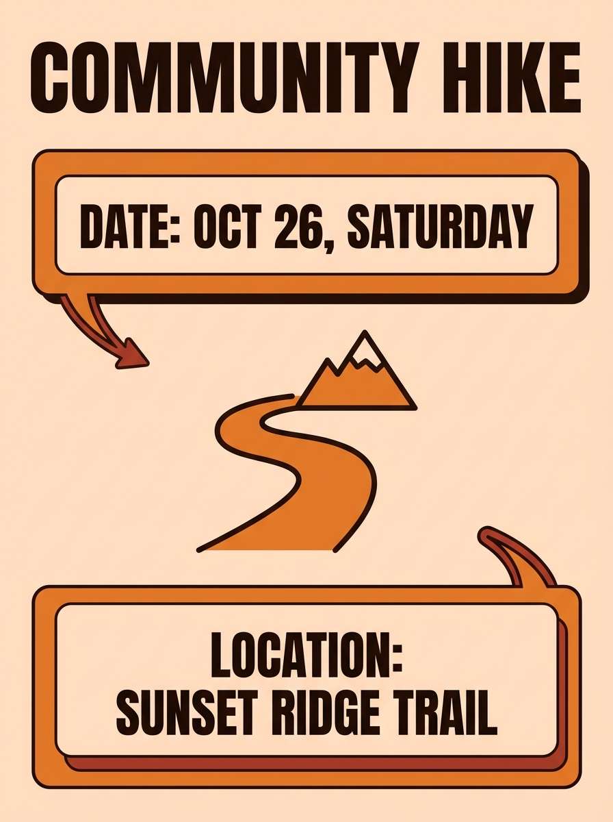 community hike flyer
