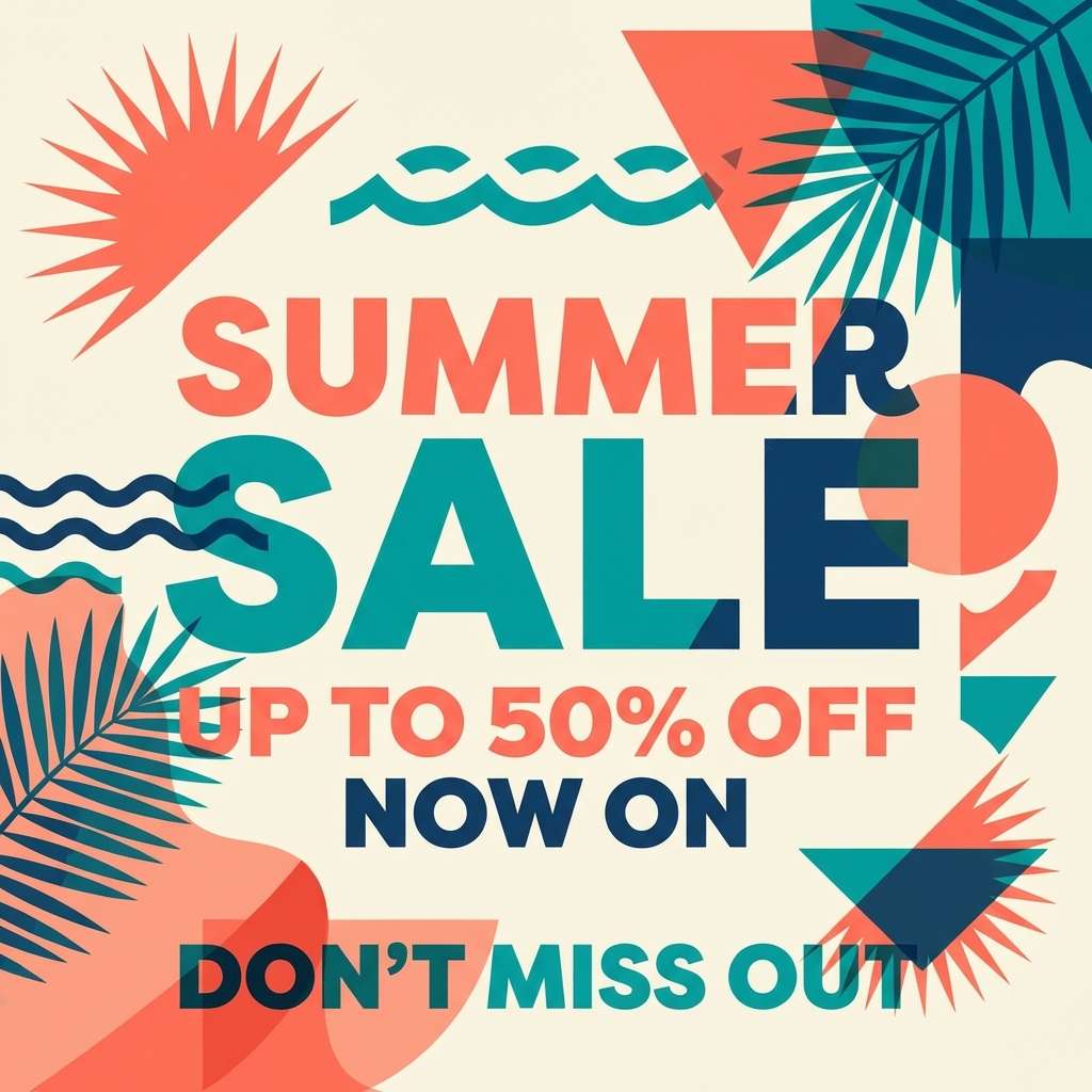 summer sale ad layout