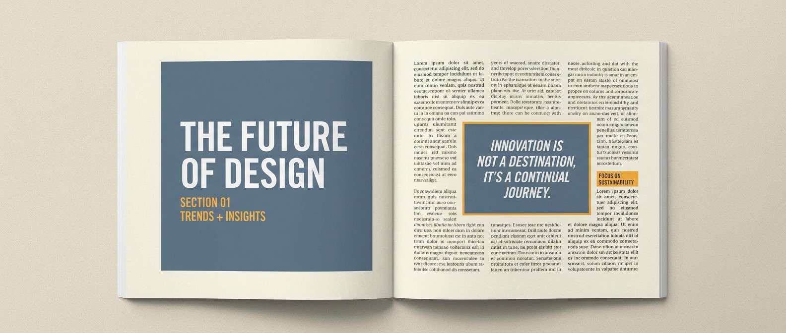 magazine feature spread