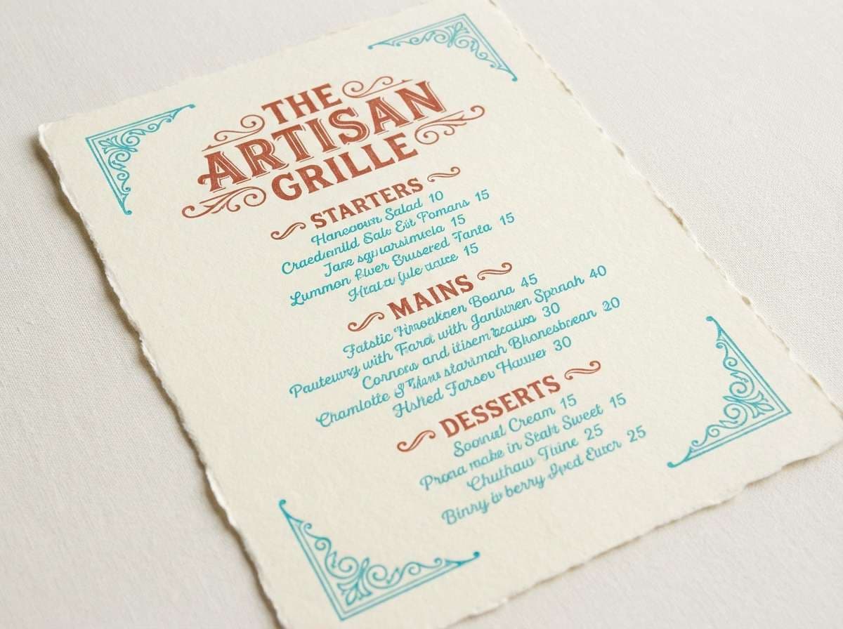 restaurant menu design