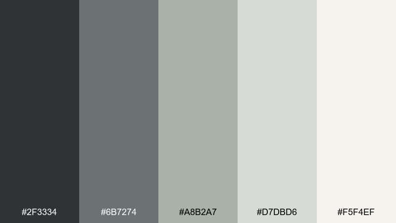 concrete sage industrial color palette with hex codes