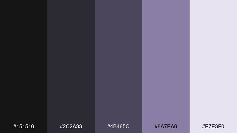 concrete violet eclipse color palette with hex codes