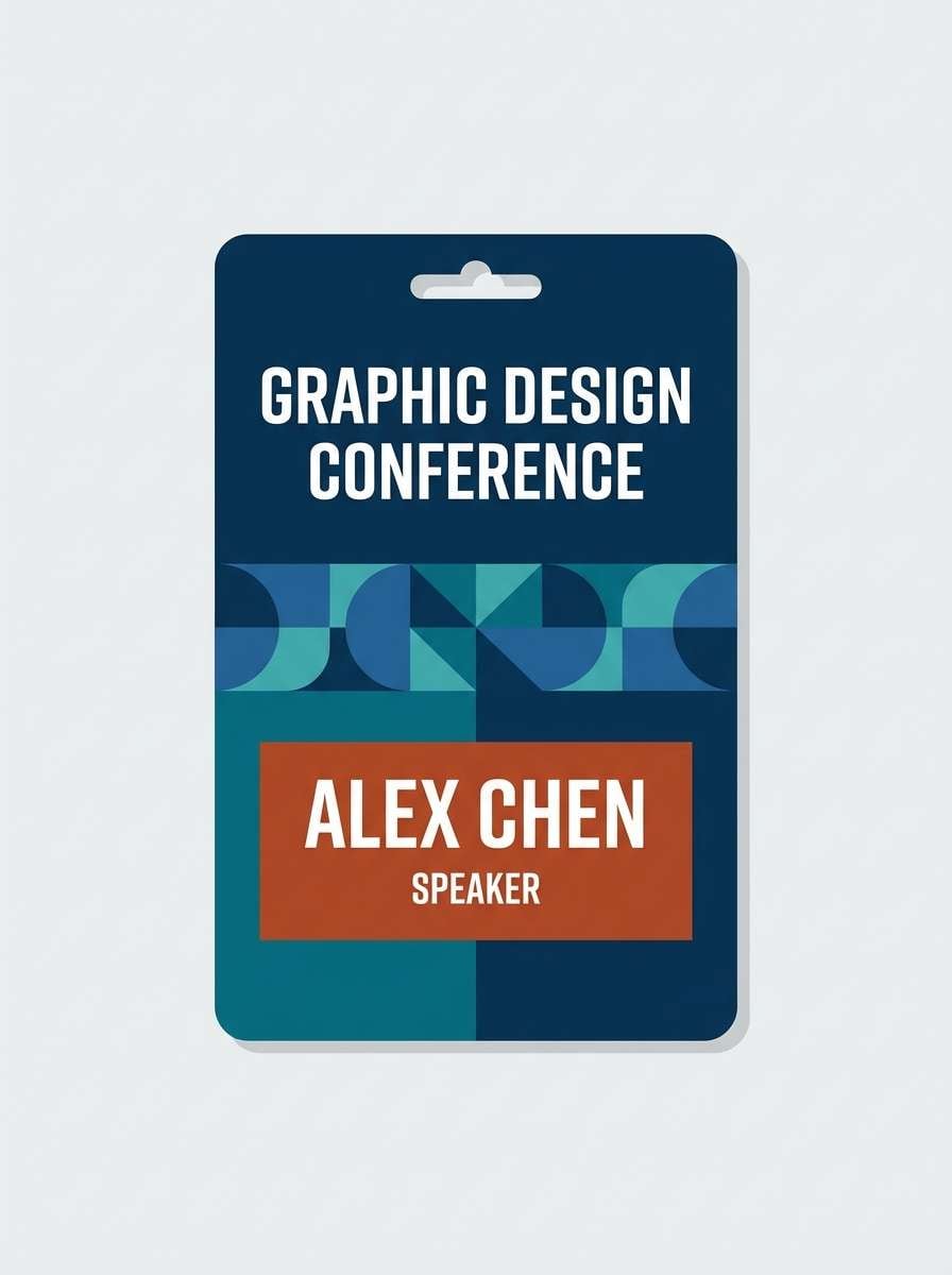 conference badge layout