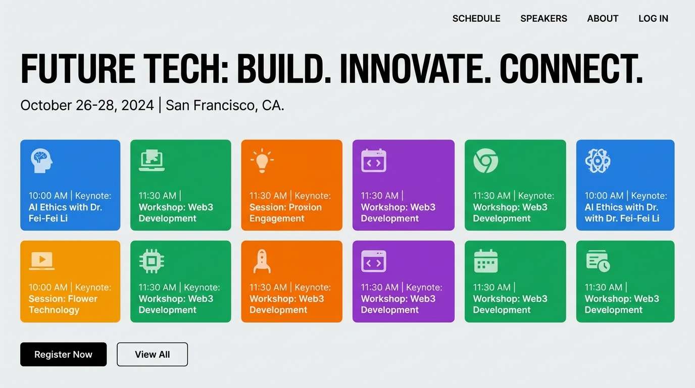 conference landing ui