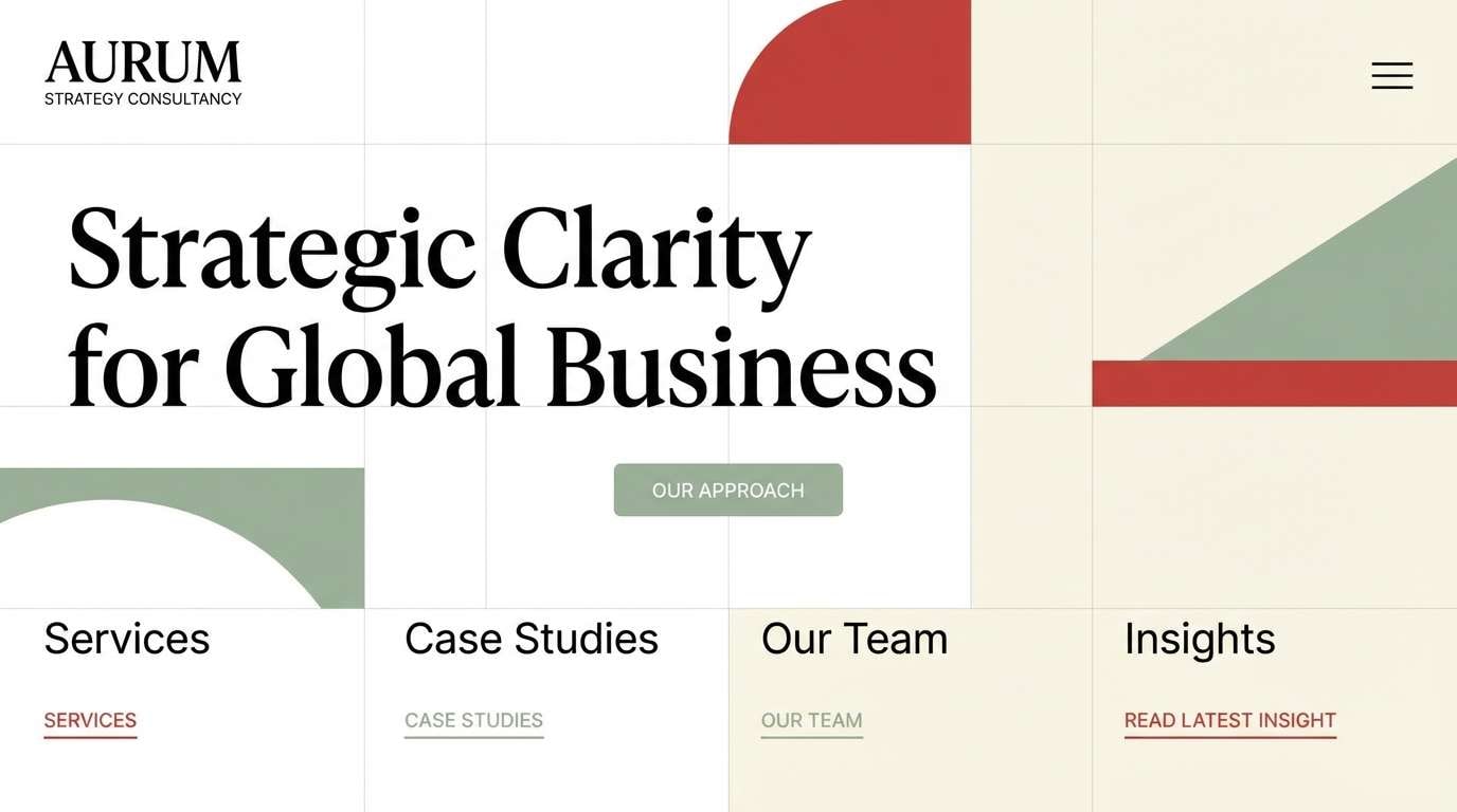 consultancy website ui