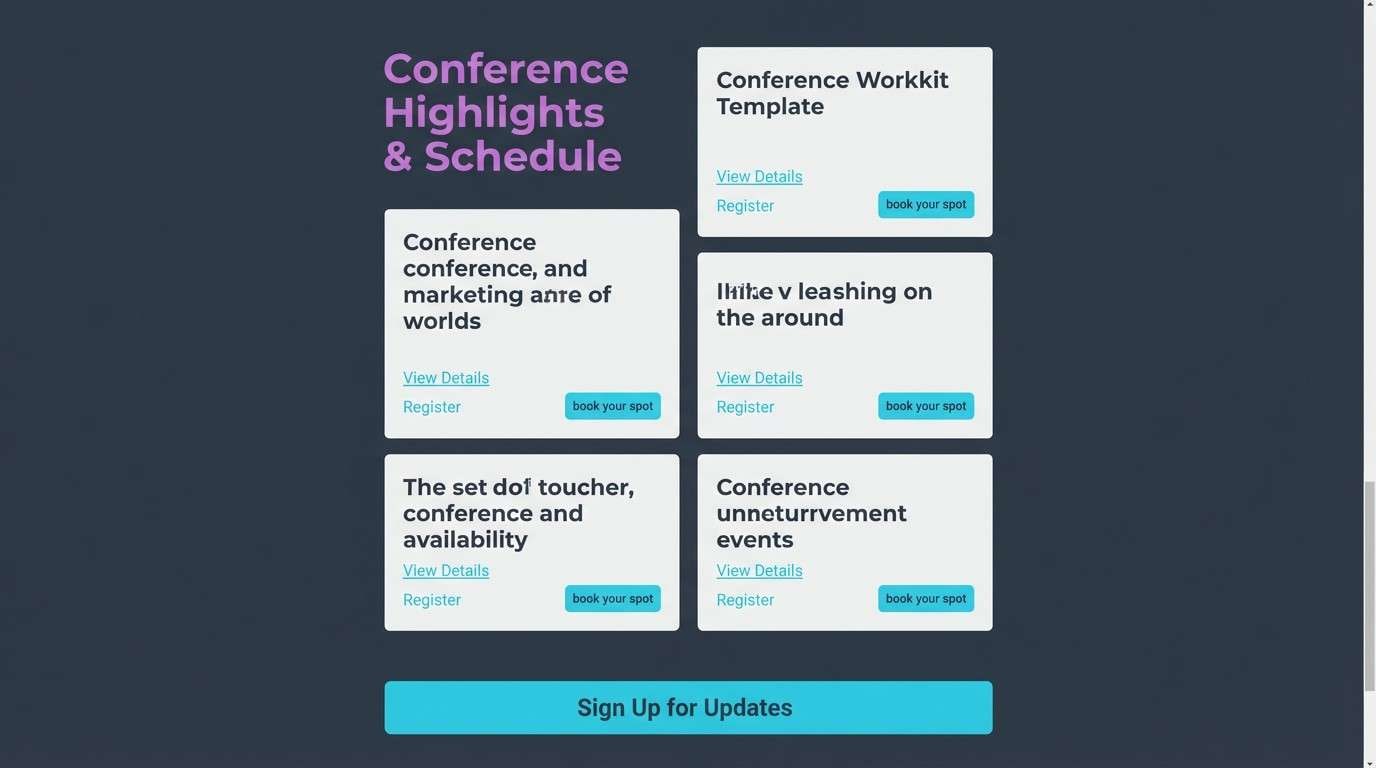 conference speaker cards