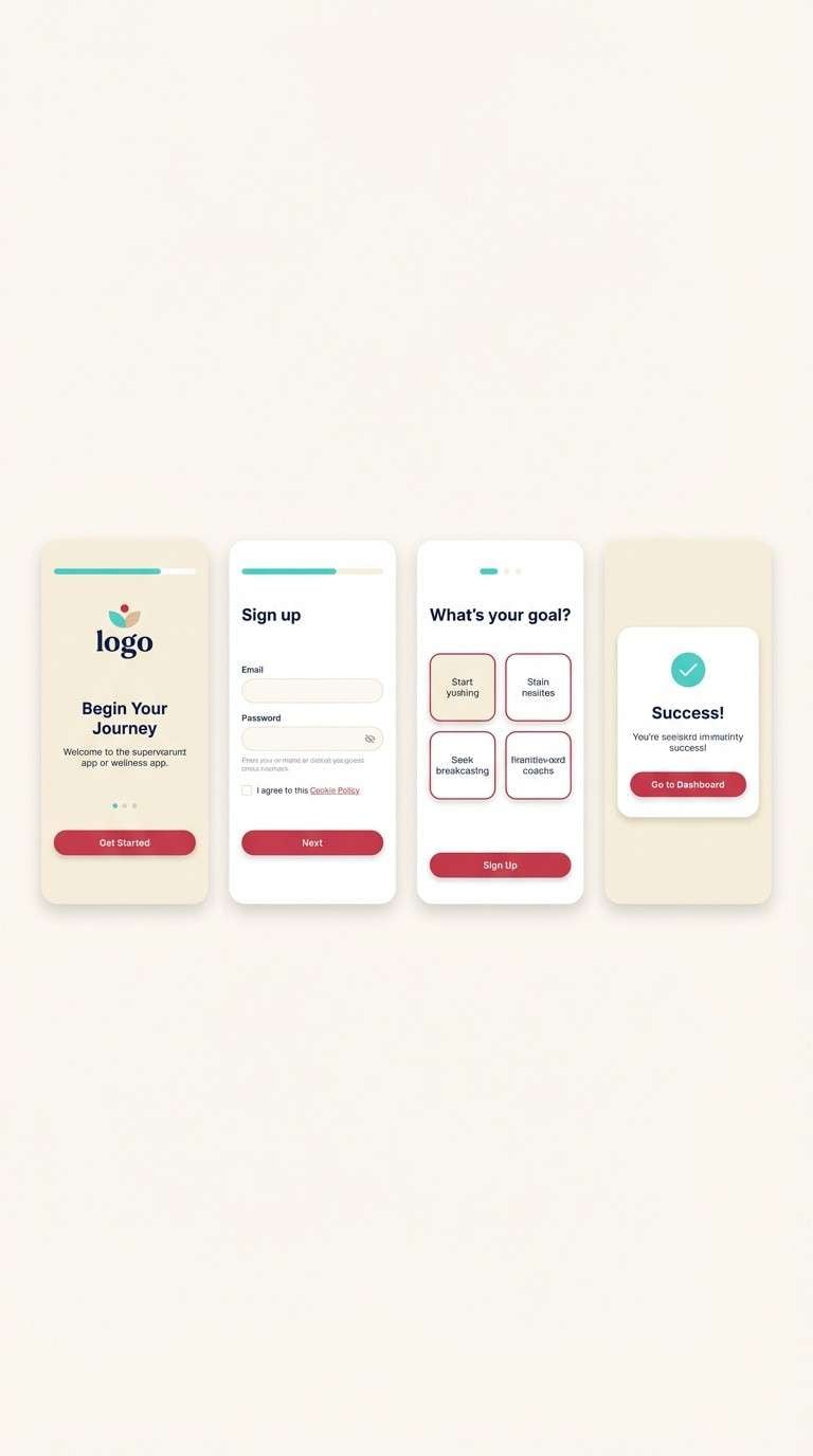 wellness signup ui