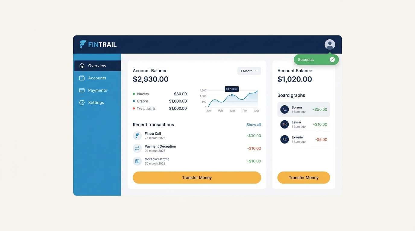fintech dashboard ui