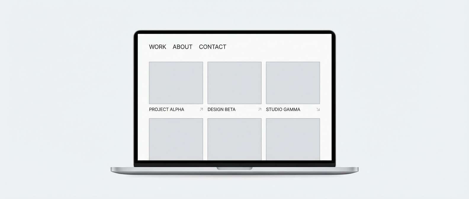 minimal portfolio website layout