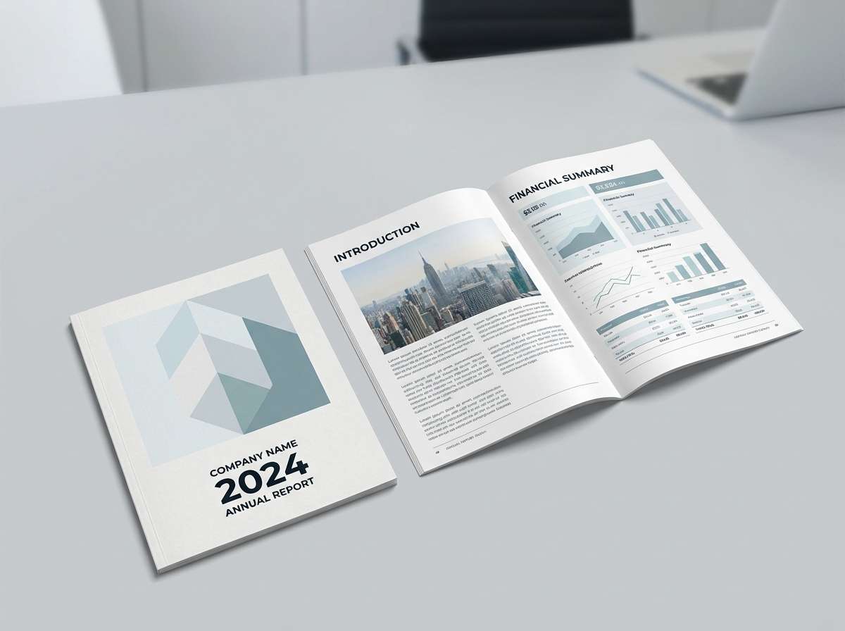 annual report page layout