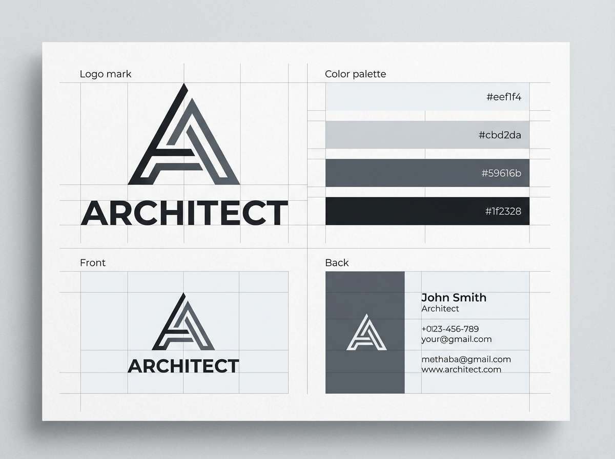 tech branding identity sheet