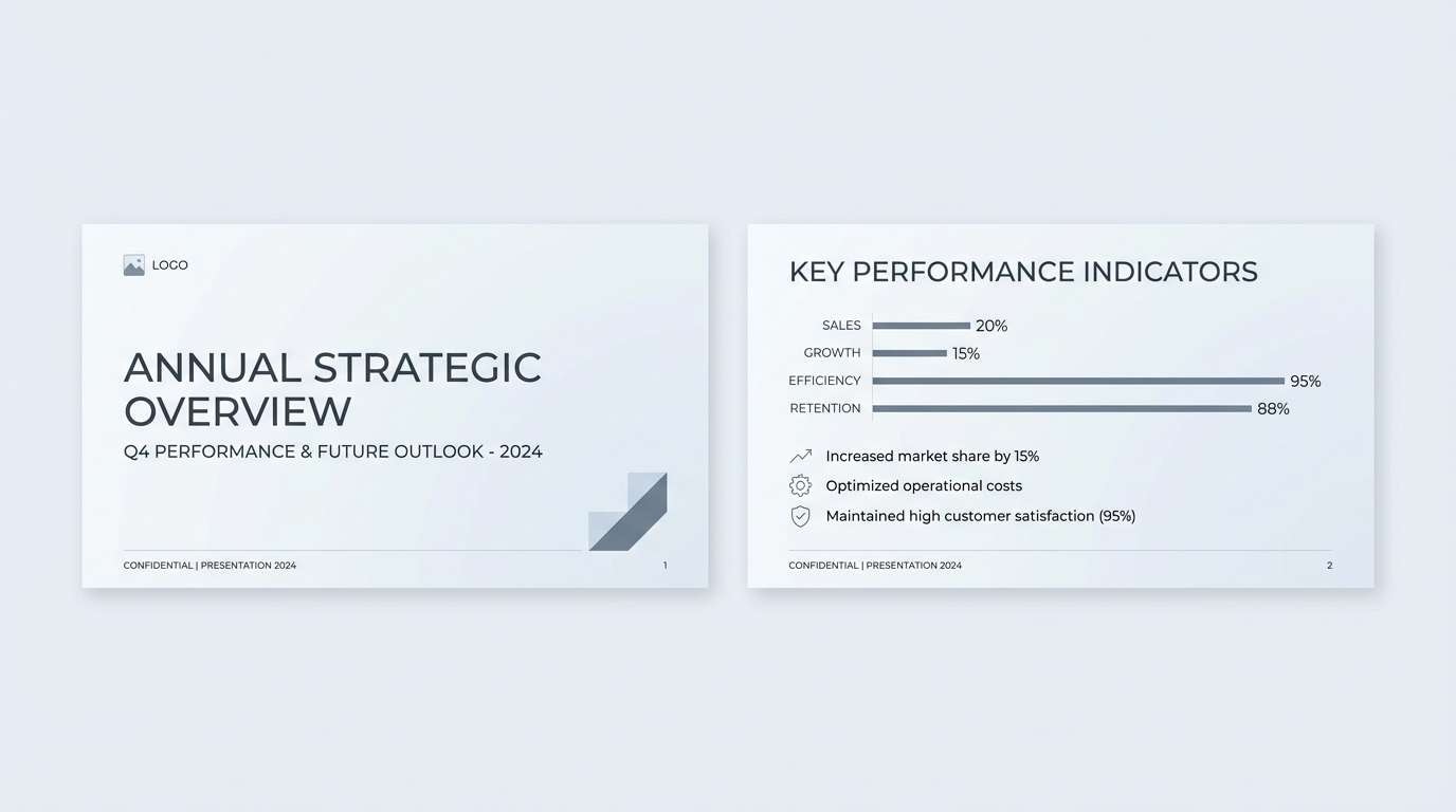 minimal presentation slide design