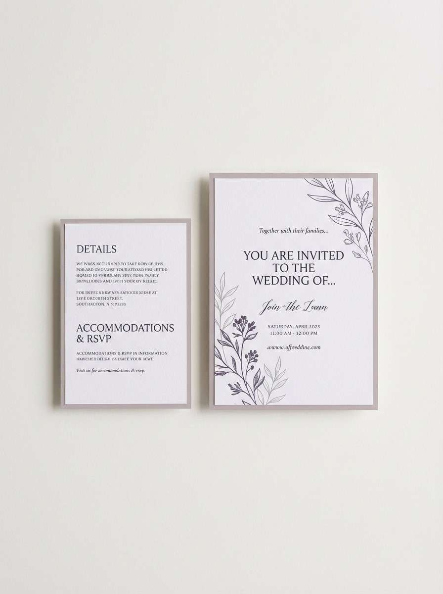 modern wedding invitation design