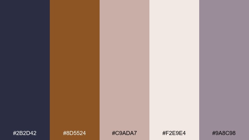 copper and cashmere ecommerce color palette with hex codes