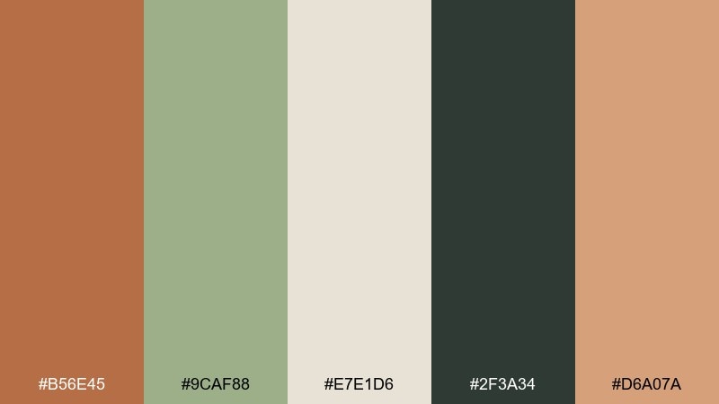 copper & sage loft color palette with hex codes