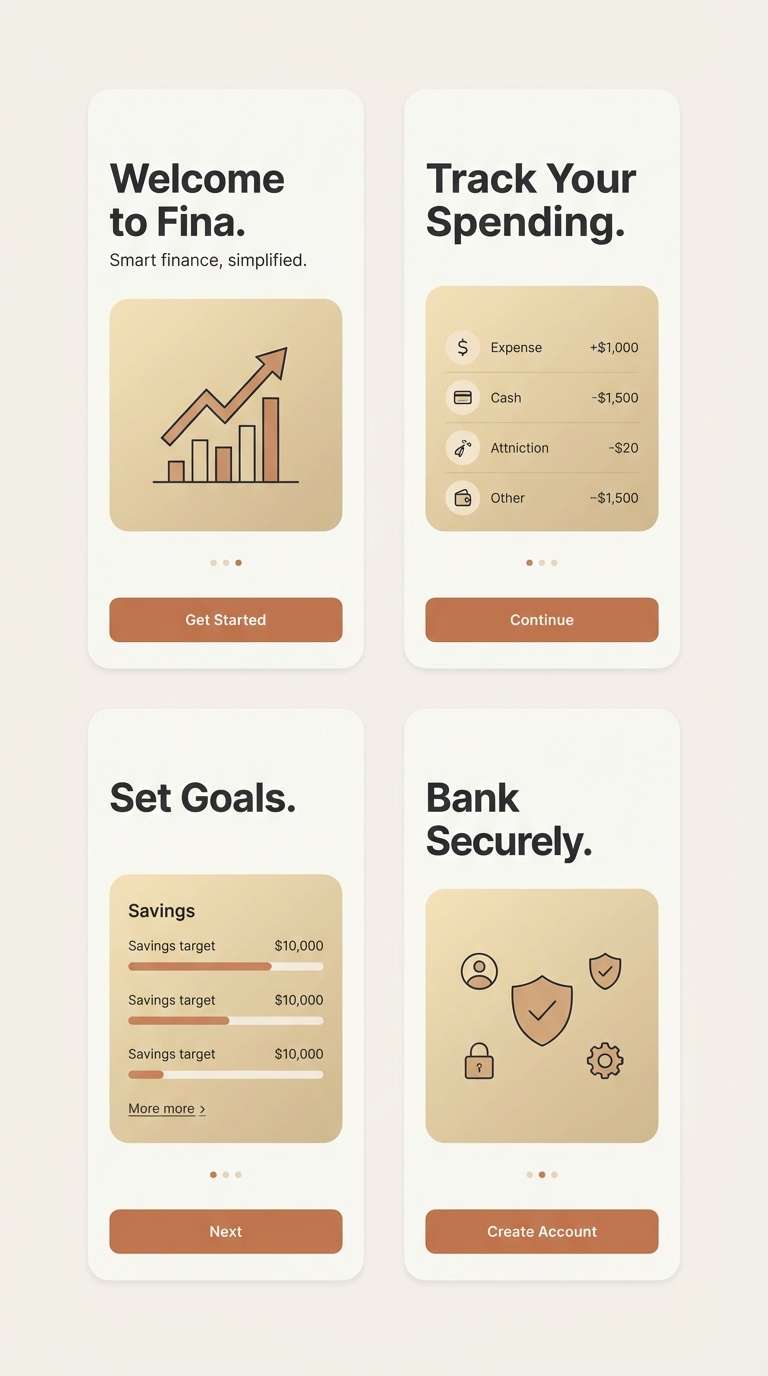 finance app onboarding ui