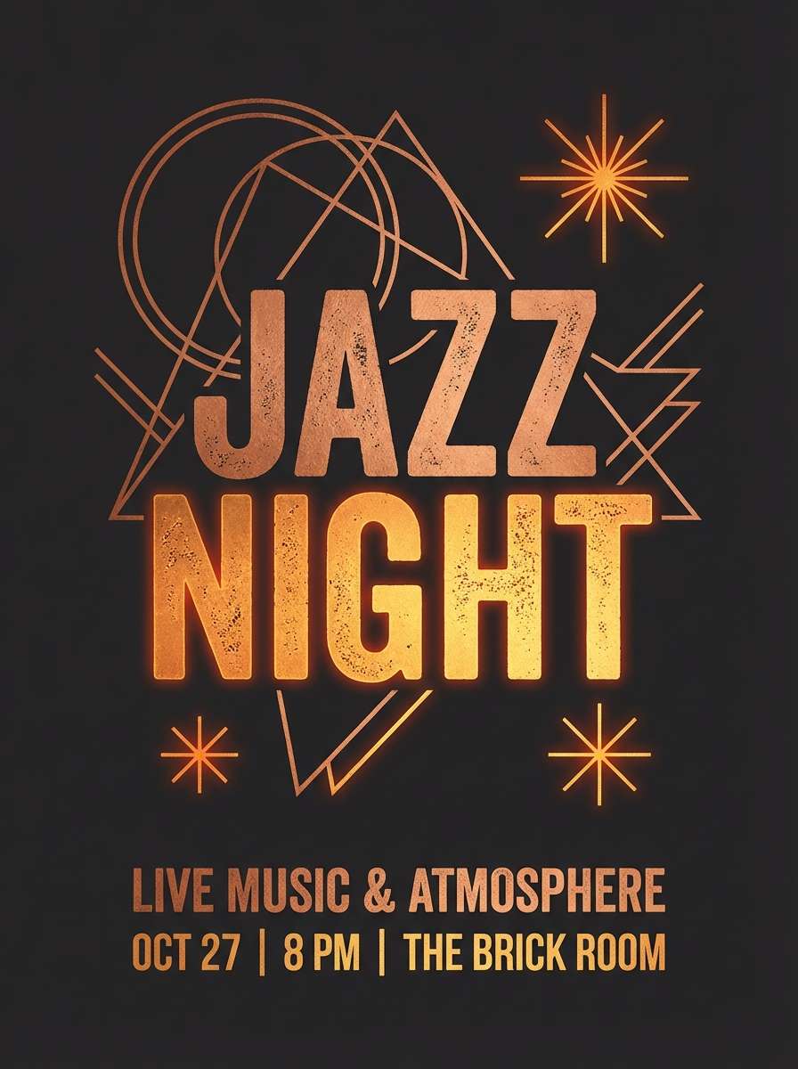 music night promo poster