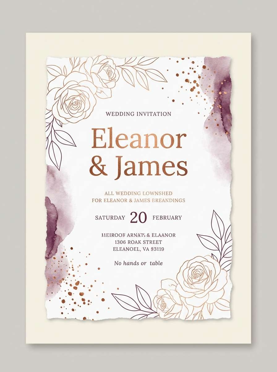 elegant wedding invitation
