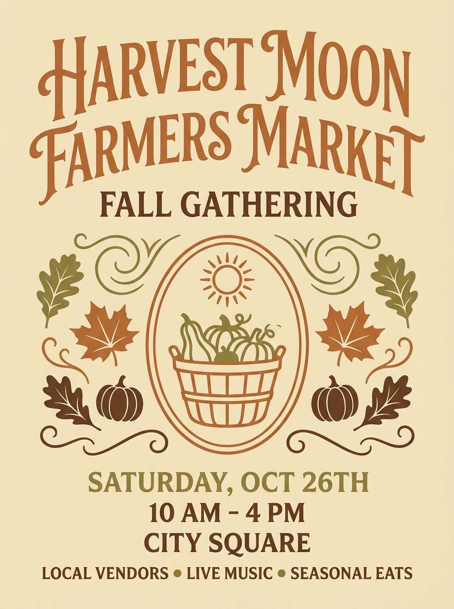 fall market event poster