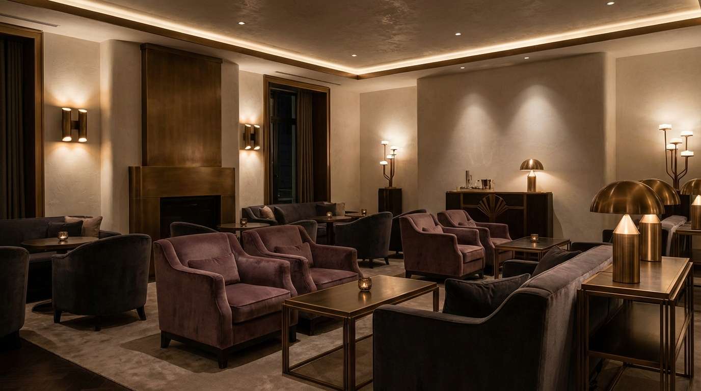 luxury hotel lounge interior